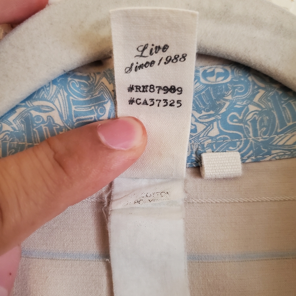 Split Y2k Stripped Button Up - image 4